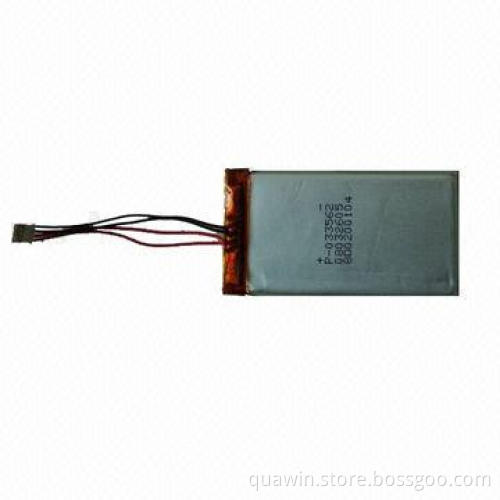 Polymer Battery, 3.7V, 600mAh, Suitable for Dvds, PDA, Notebooks, MP3 and GPS